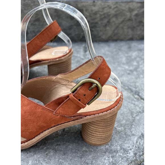 Madewell Ruthie Criss Cross Sandal Women’s 7.5 Leather Sling Back 3 Inch Heel - Picture 7 of 14